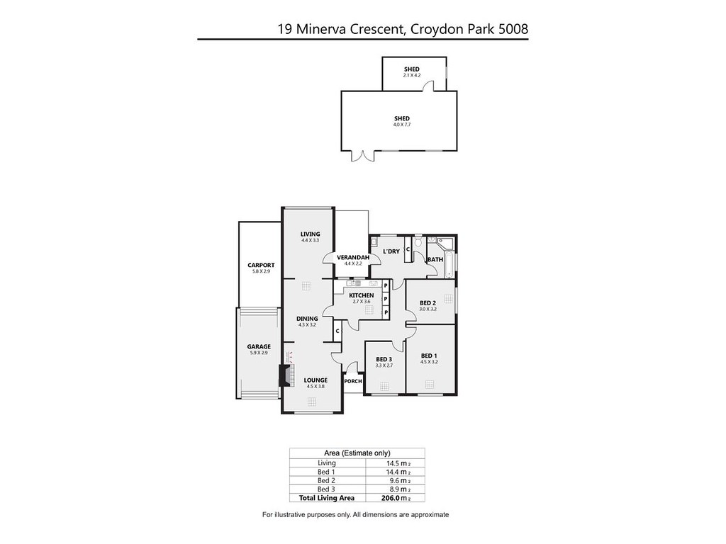 19 Minerva Crescent, Croydon Park SA 5008 floorplan