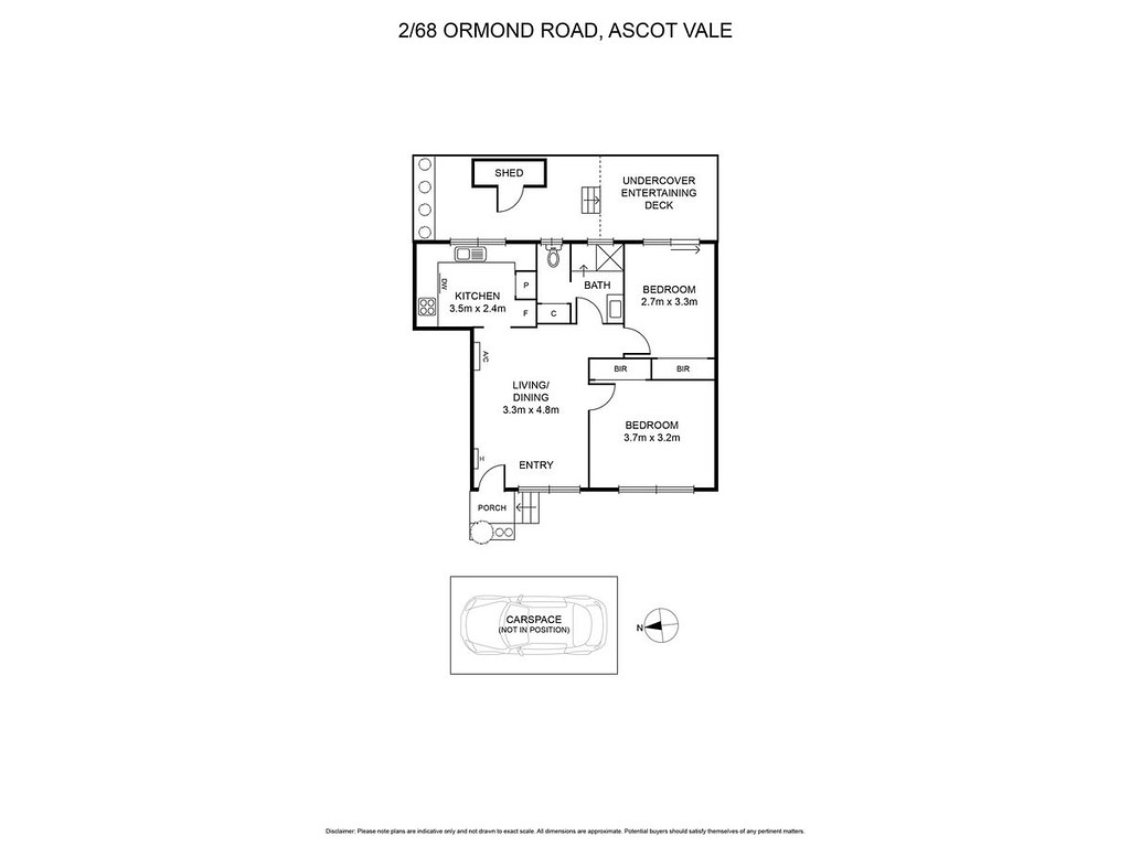 2/68 Ormond Road, Ascot Vale VIC 3032 floorplan