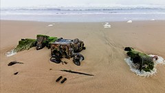Wreck of the Karimuna, a wooden fishing boat that ran aground in 1972