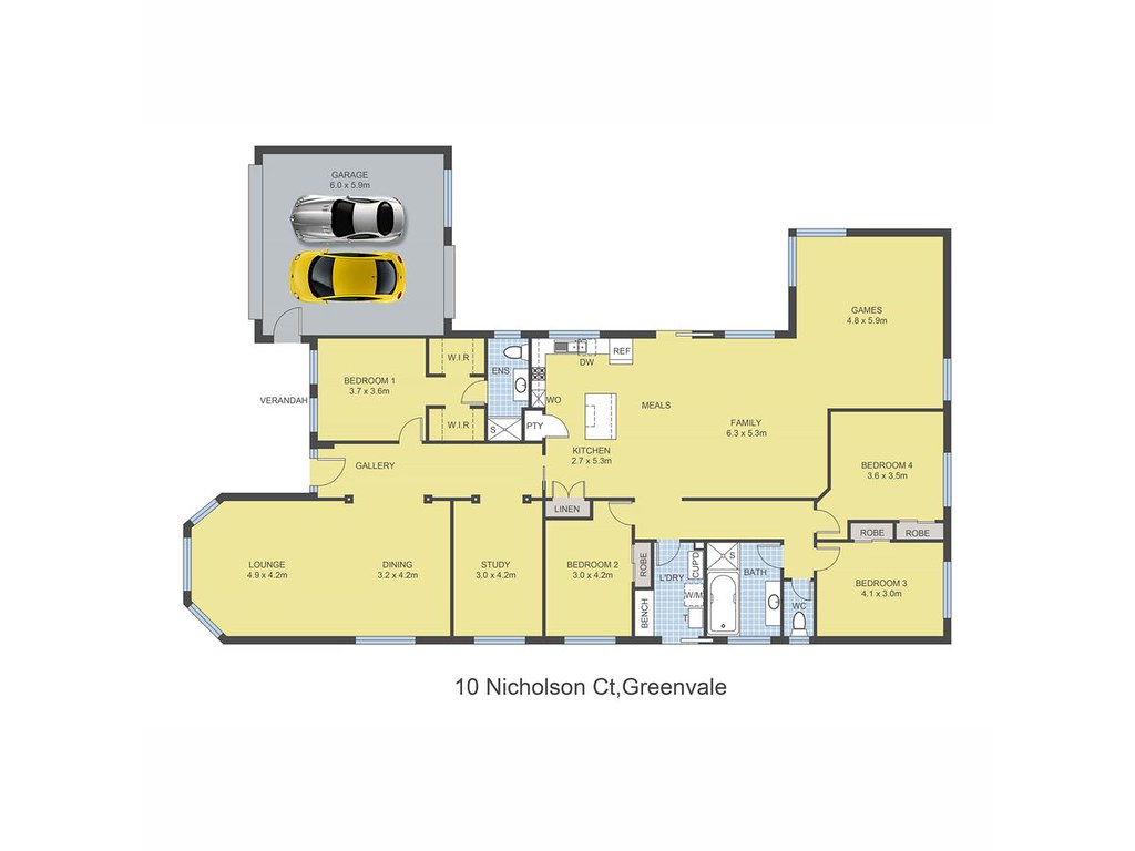 10 Nicholson Court, Greenvale VIC 3059 floorplan