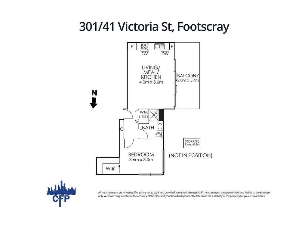 301/41 Victoria St, Footscray VIC 3011 floorplan