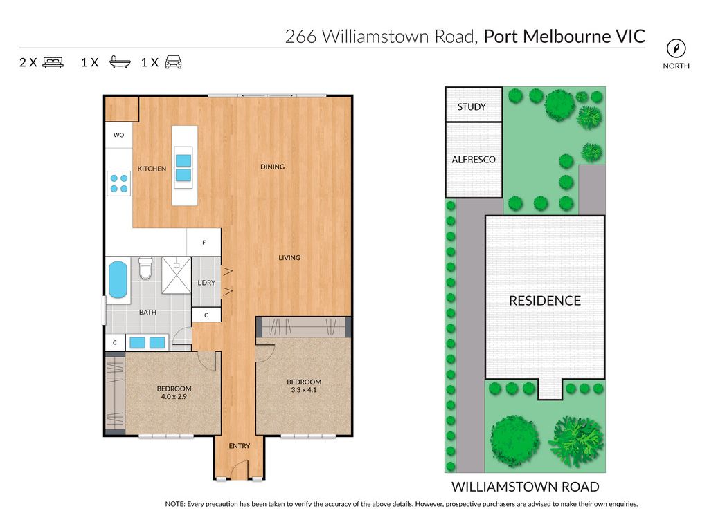 266 Williamstown Road, Port Melbourne VIC 3207 floorplan