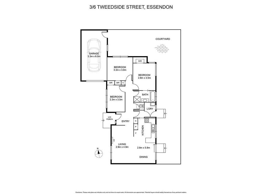 3/6 Tweedside Street, Essendon VIC 3040 floorplan