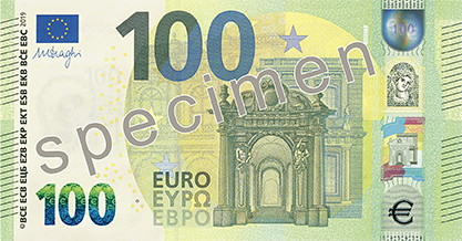 New €100 banknote and its security features