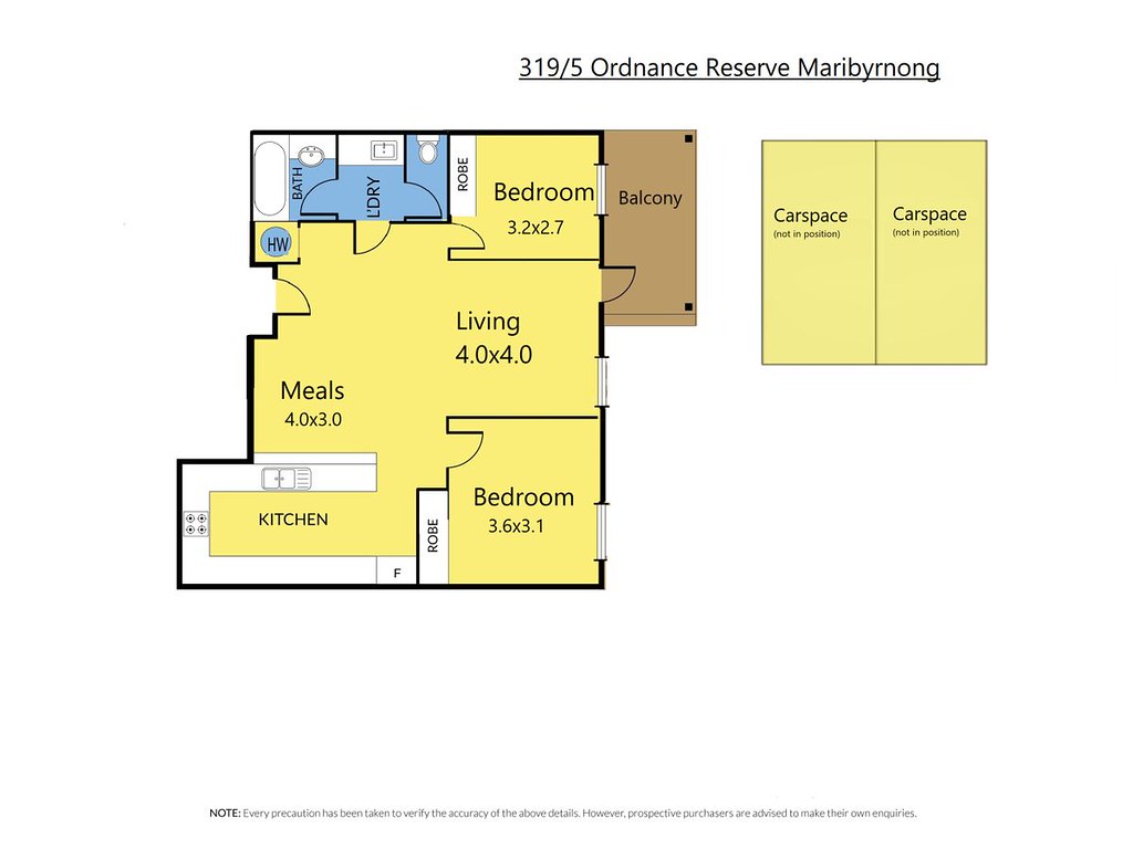 319/5 Ordnance Reserve, Maribyrnong VIC 3032 floorplan