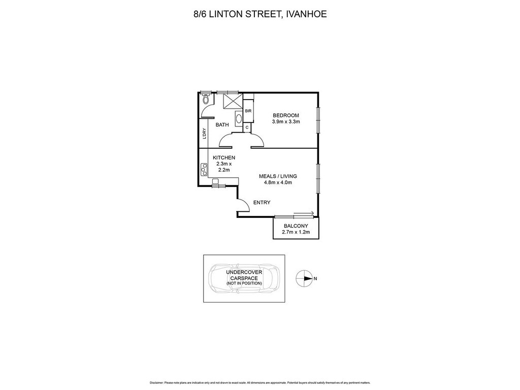 8/6 Linton Street, Ivanhoe VIC 3079 floorplan