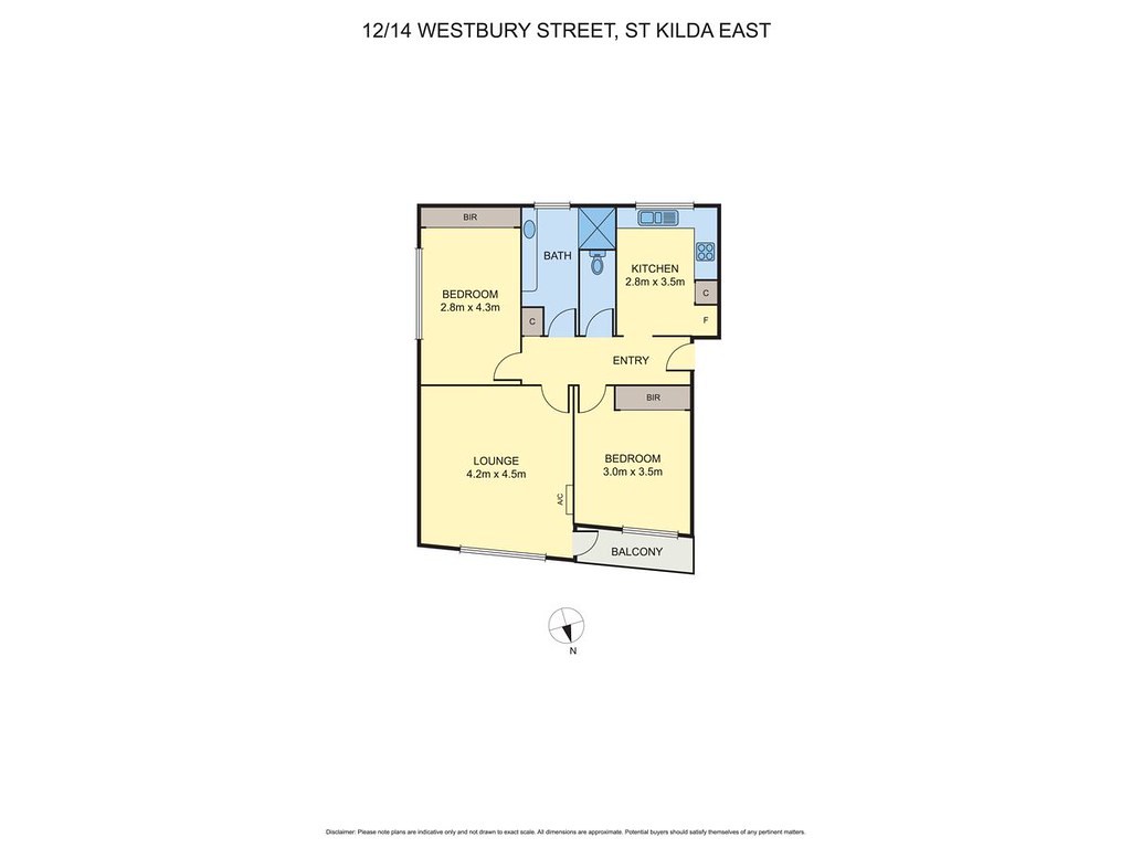 12/14 Westbury Street, St Kilda East VIC 3183 floorplan