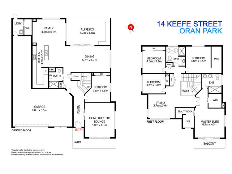 14 Keefe Street, Oran Park NSW 2570 floorplan