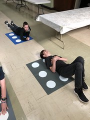 BELL students doing Braille yoga • <a style="font-size:0.8em;" href="http://www.flickr.com/photos/29389111@N07/48046464426/" target="_blank">View on Flickr</a>