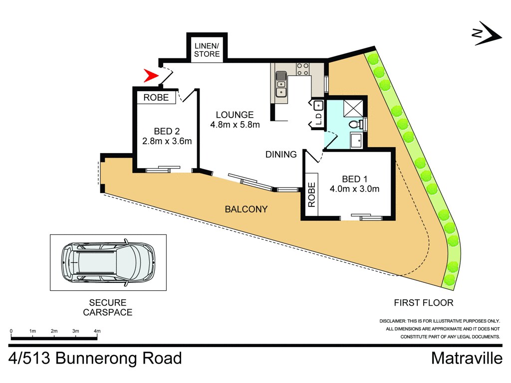 4/513 Bunnerong Road, Matraville NSW 2036 floorplan