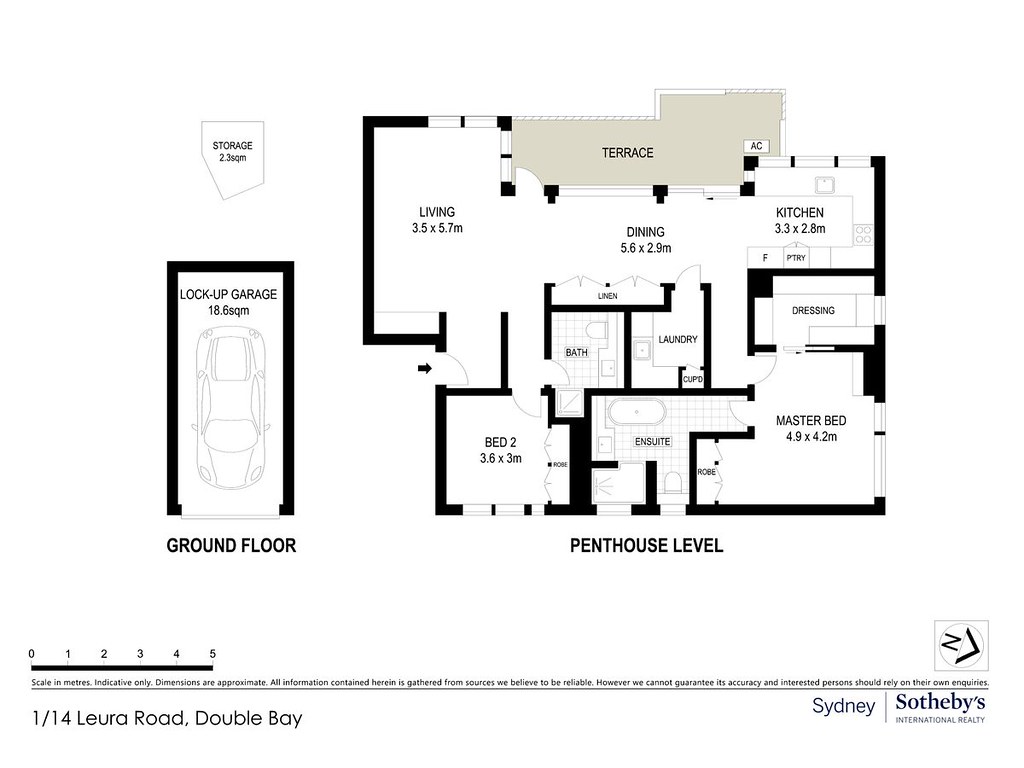 Penthouse 1/14 Leura Road, Double Bay NSW 2028 floorplan