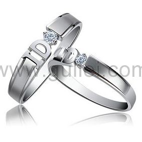 gullei.com Name Engraved I Do Couples Promise Rings Set