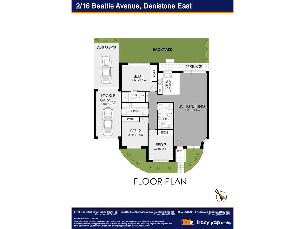 2/16 Beattie Avenue, Denistone East NSW 2112 floorplan