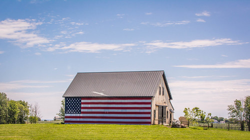 American flag barn, From FlickrPhotos