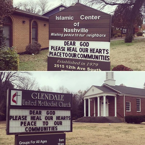Please heal our hearts. Peace to our communities. | Glendale United Methodist Church - Nashville Sign