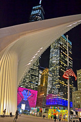Oculus & One World Trade Center on Halloween Night WTC Manhattan New York City NY P00250 DSC_4358