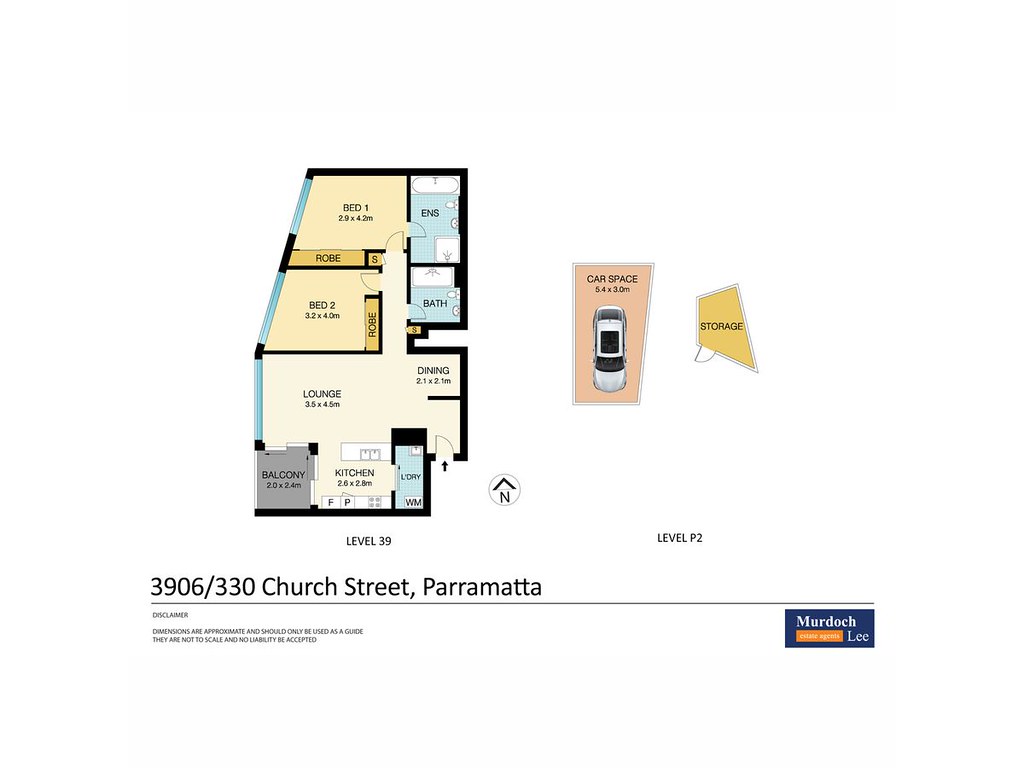 3906/330 Church Street, Parramatta NSW 2150 floorplan