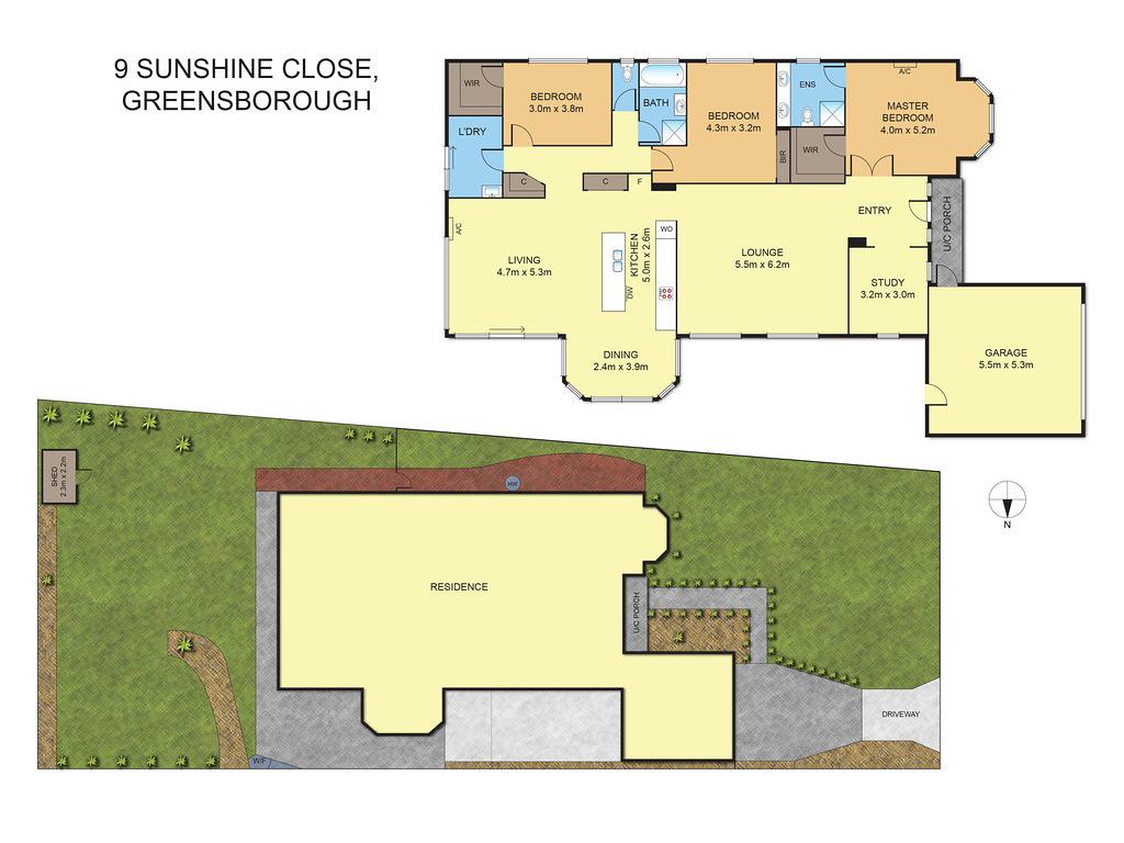 9 Sunshine Close, Greensborough VIC 3088 floorplan