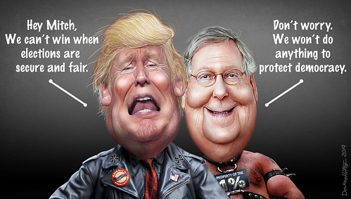 The Dastardly Duo. Mitch always laughs when he wins (which is often).  But Trump somehow can never stop whining.