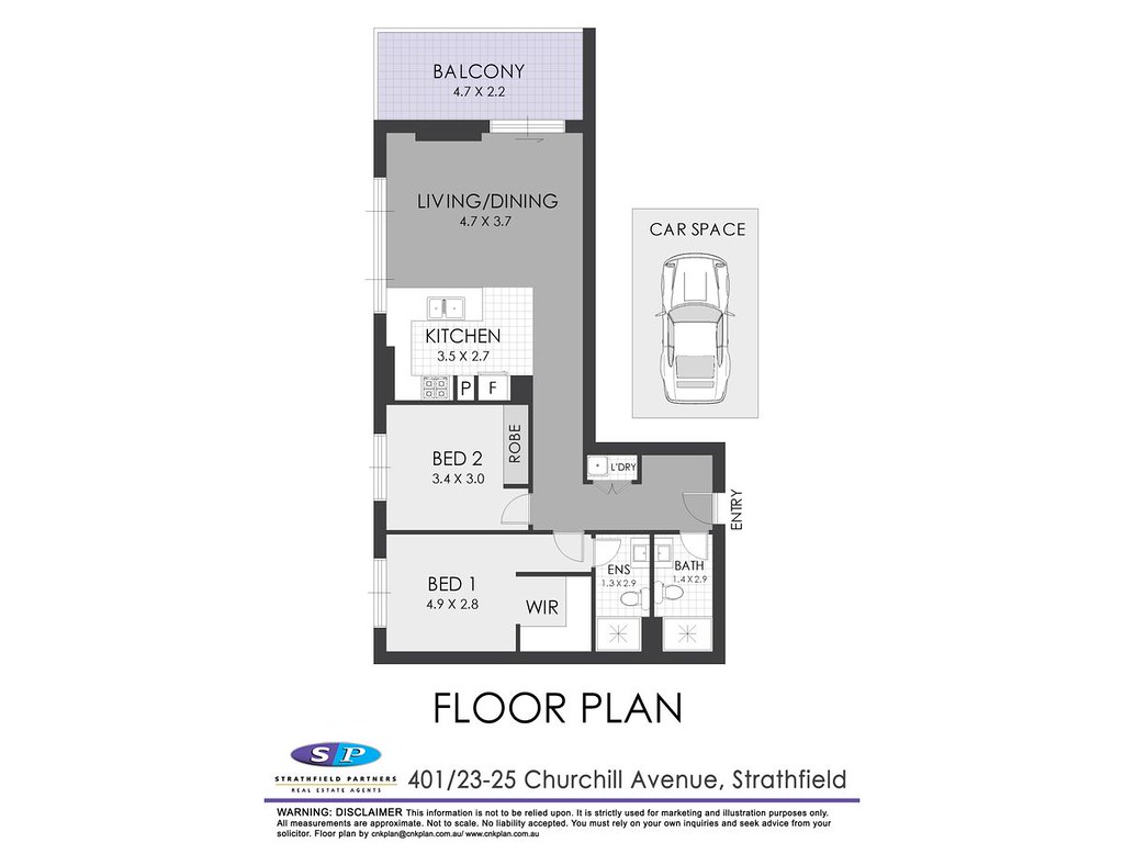 401/23-25 Churchill Avenue, Strathfield NSW 2135 floorplan