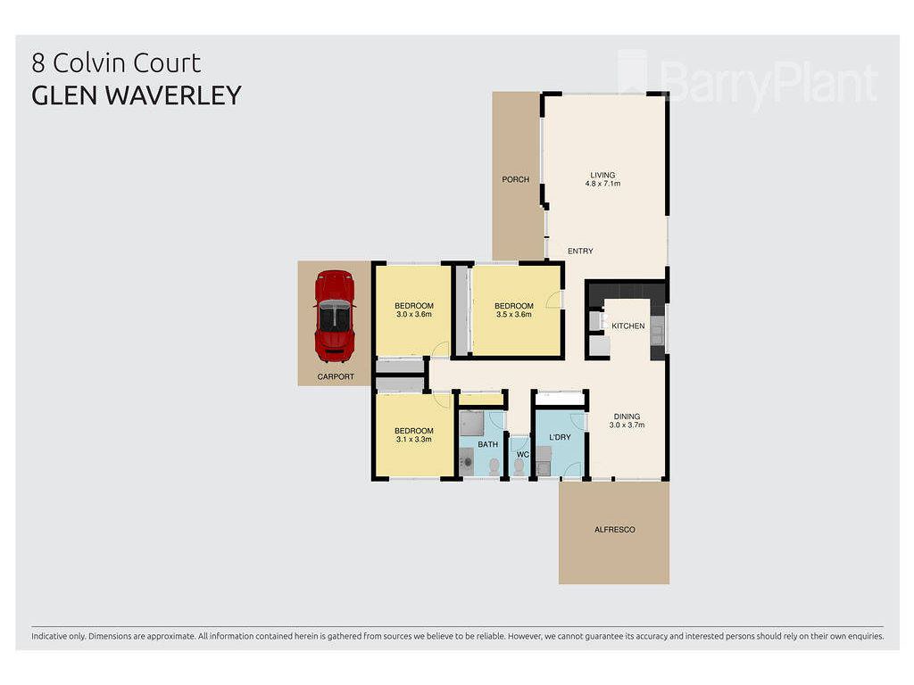 8 Colvin Court, Glen Waverley VIC 3150 floorplan