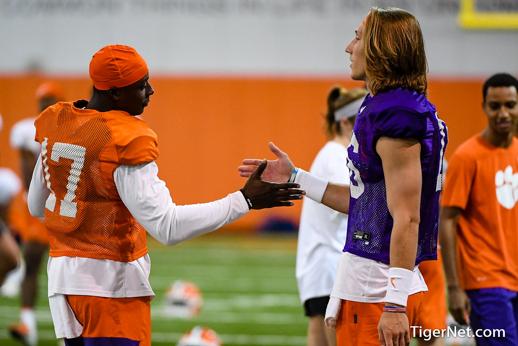 Clemson Football Photo of Cornell Powell and Trevor Lawrence