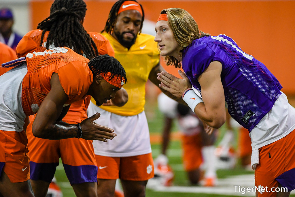 Clemson Football Photo of Diondre Overton and Trevor Lawrence