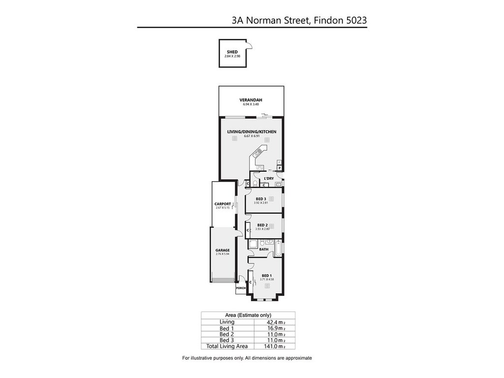 3A Norman Street, Findon SA 5023 floorplan