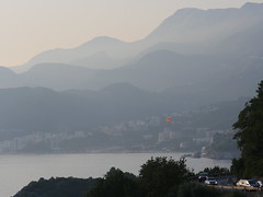 The spectaculare mountain formations along the Riviera Montenegro.