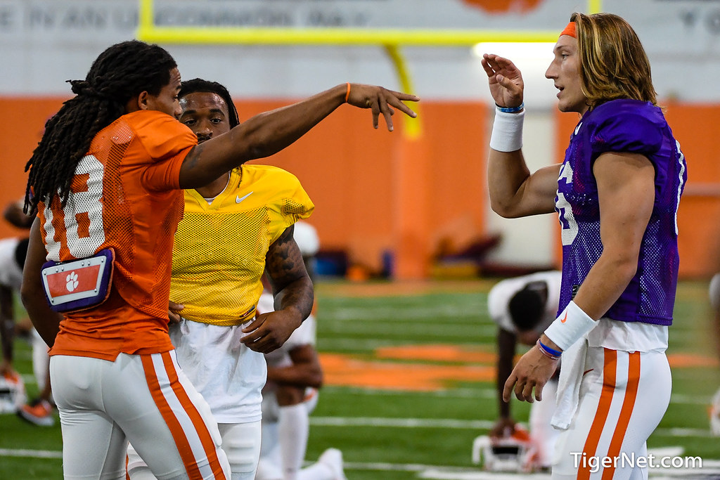 Clemson Football Photo of TJ Chase and Trevor Lawrence
