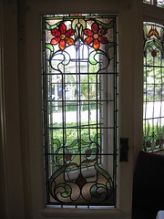 The Art Nouveau Stained Glass Door Panel of the Conservatory of 