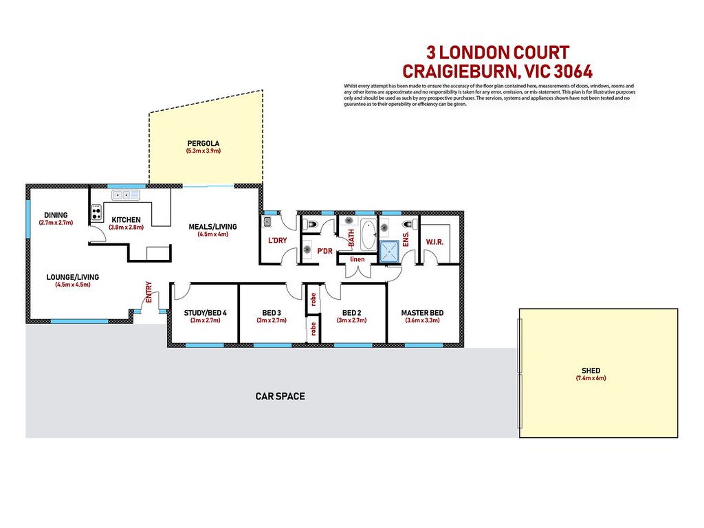 3 London Court, Craigieburn VIC 3064 floorplan