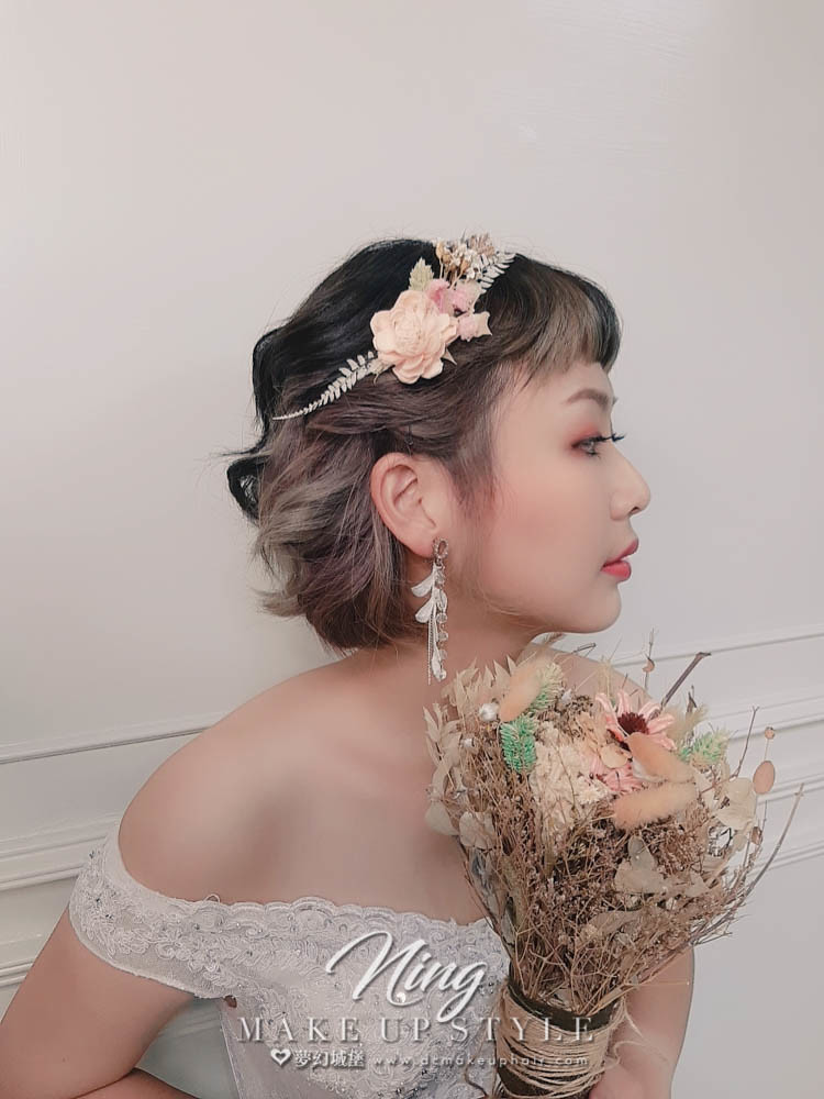 【新秘羽寧】新娘造型創作 /  短髮－甜美造型