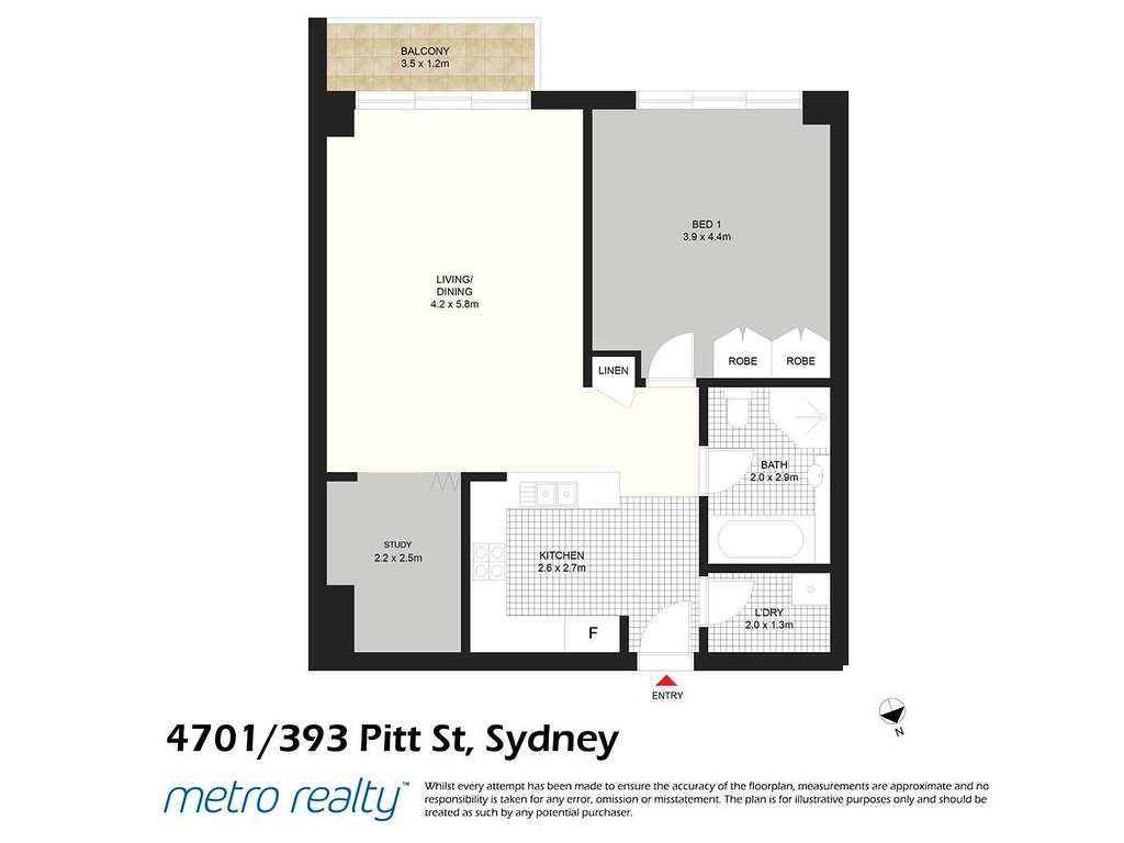 4701/393 Pitt St, Sydney NSW 2000 floorplan
