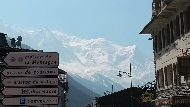 65 Argentiere with view of Mont Blanc