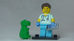 Brick Yourself Custom Lego Figure - Dr with Pet Dinosaur