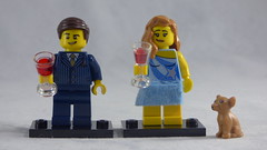 Brick Yourself Custom Lego Figures - Smart Couple with Little Dog
