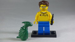 Brick Yourself Custom Lego Minifigure - Smart Guy with Screwdriveer & Pet Dragon