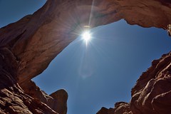The Sun and the North Window (Arches National Park)