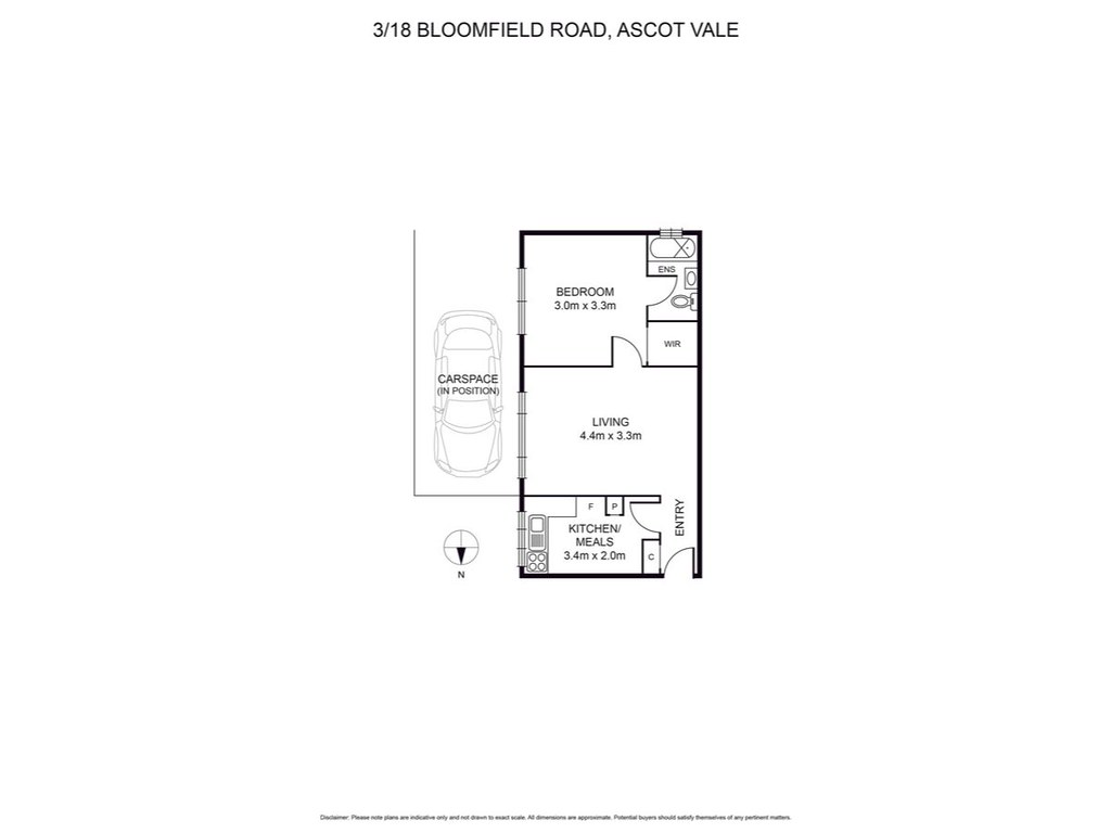3/18 Bloomfield Road, Ascot Vale VIC 3032 floorplan