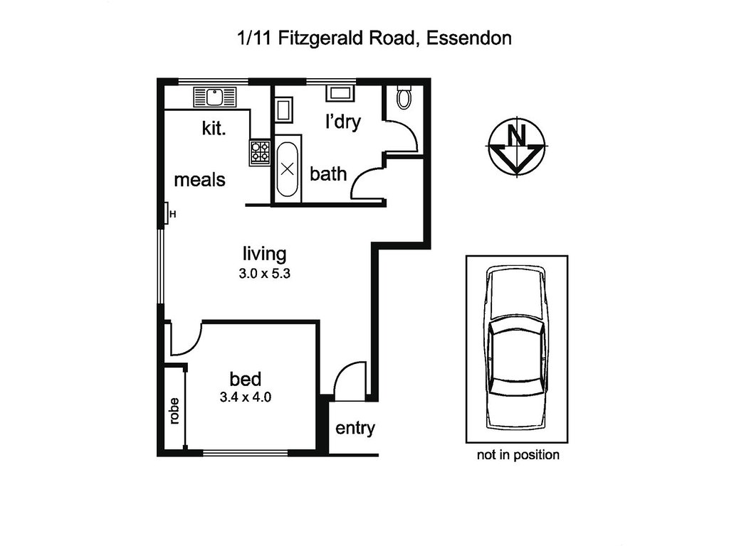 1/11 Fitzgerald Road, Essendon VIC 3040 floorplan