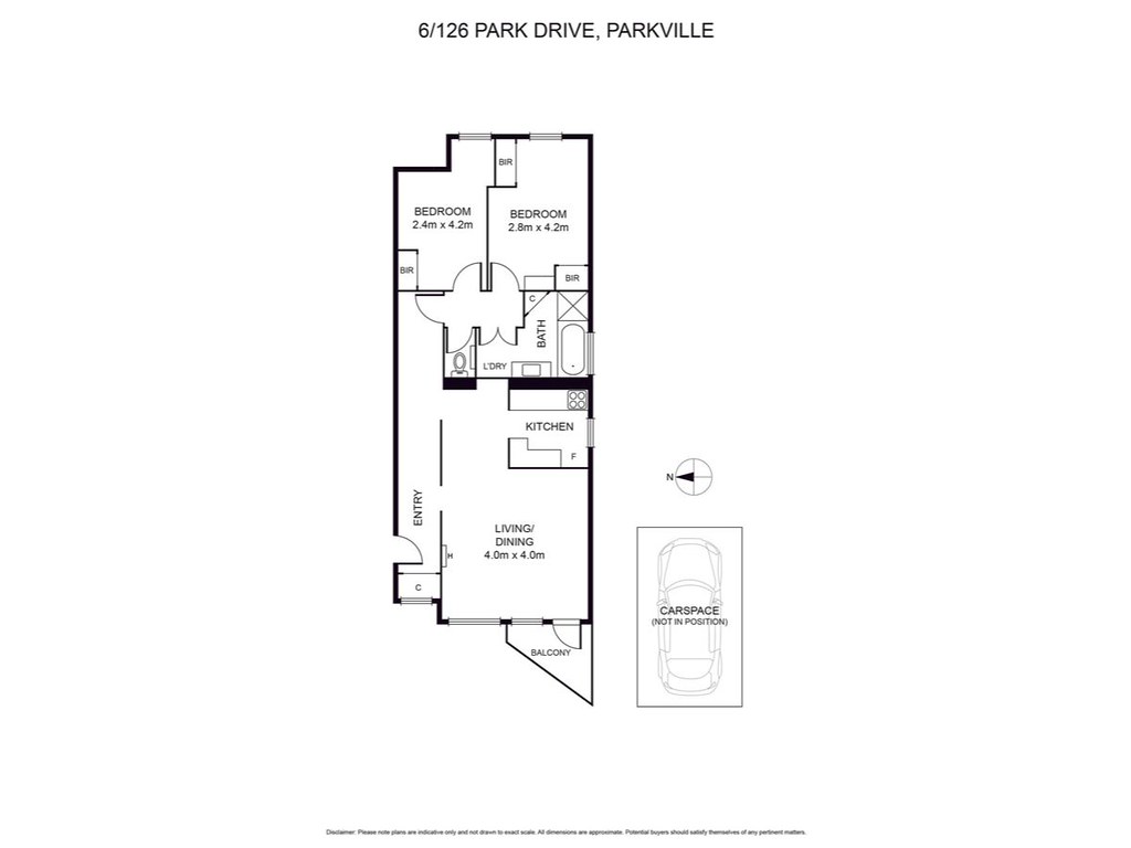 6/126 Park Drive, Parkville VIC 3052 floorplan