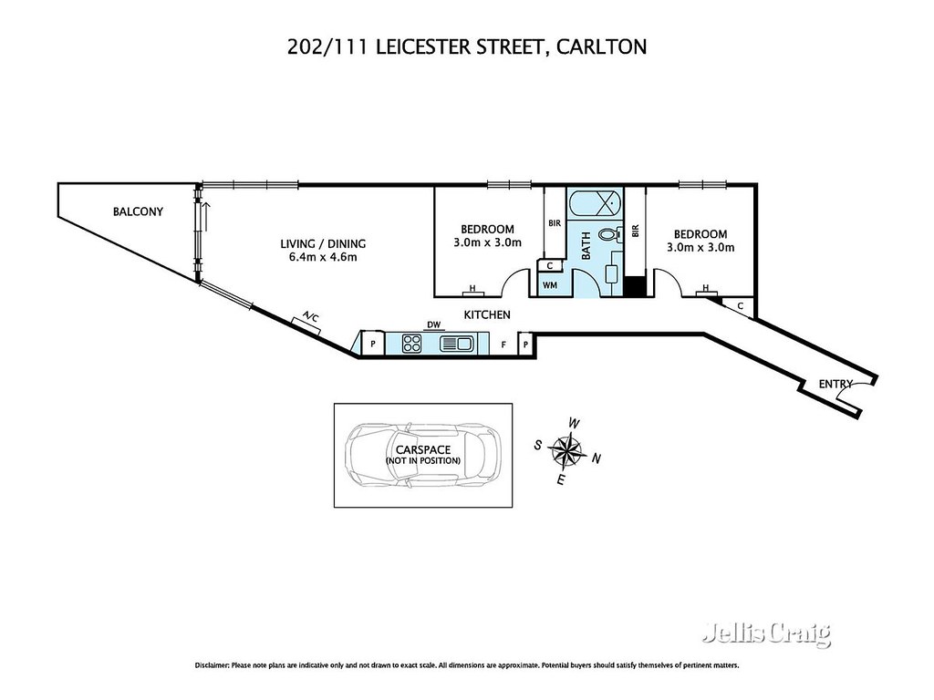 202/111 Leicester Street, Carlton VIC 3053 floorplan