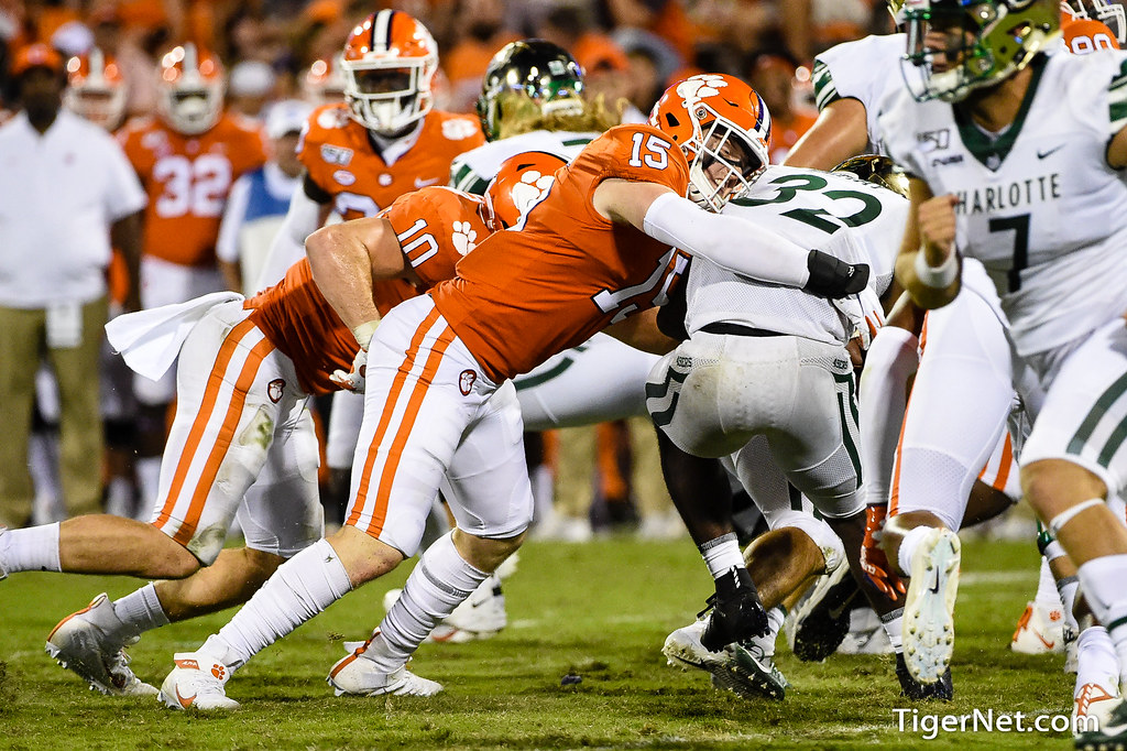 Clemson Football Photo of Jake Venables and charlotte