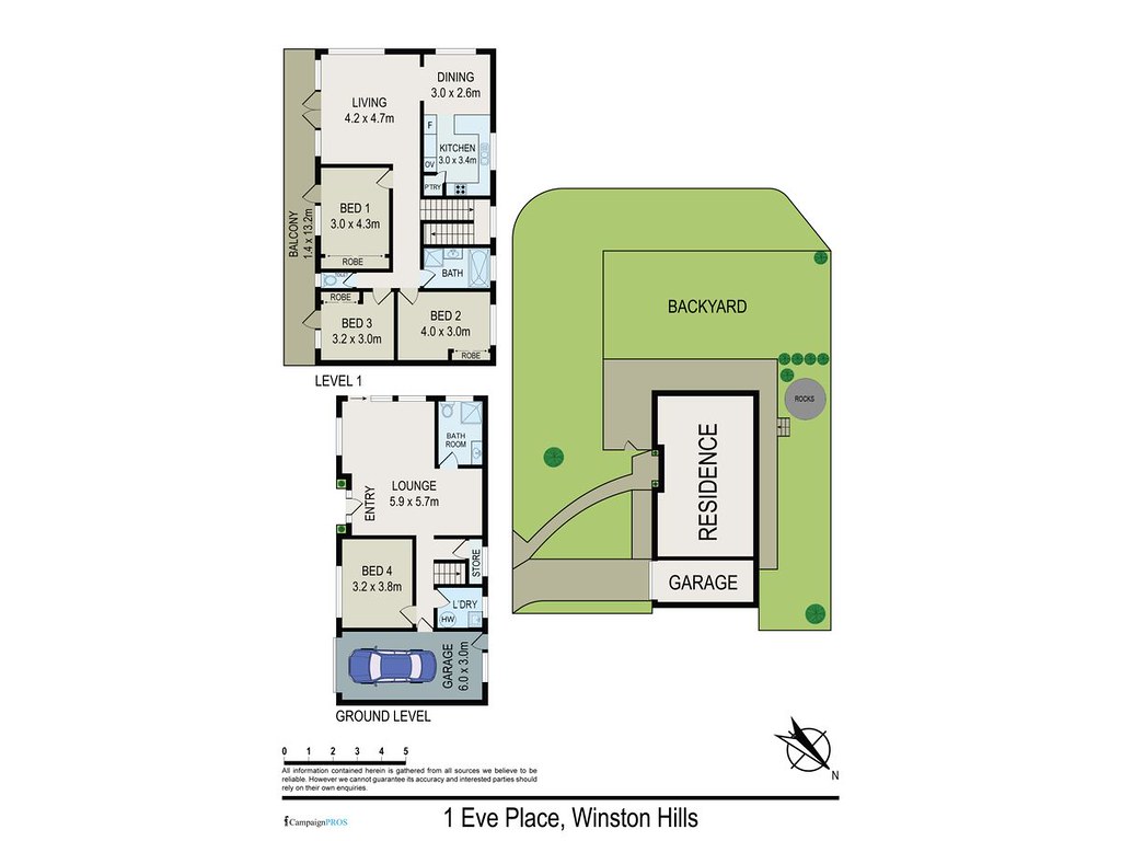 1 Eve Place, Winston Hills NSW 2153 floorplan