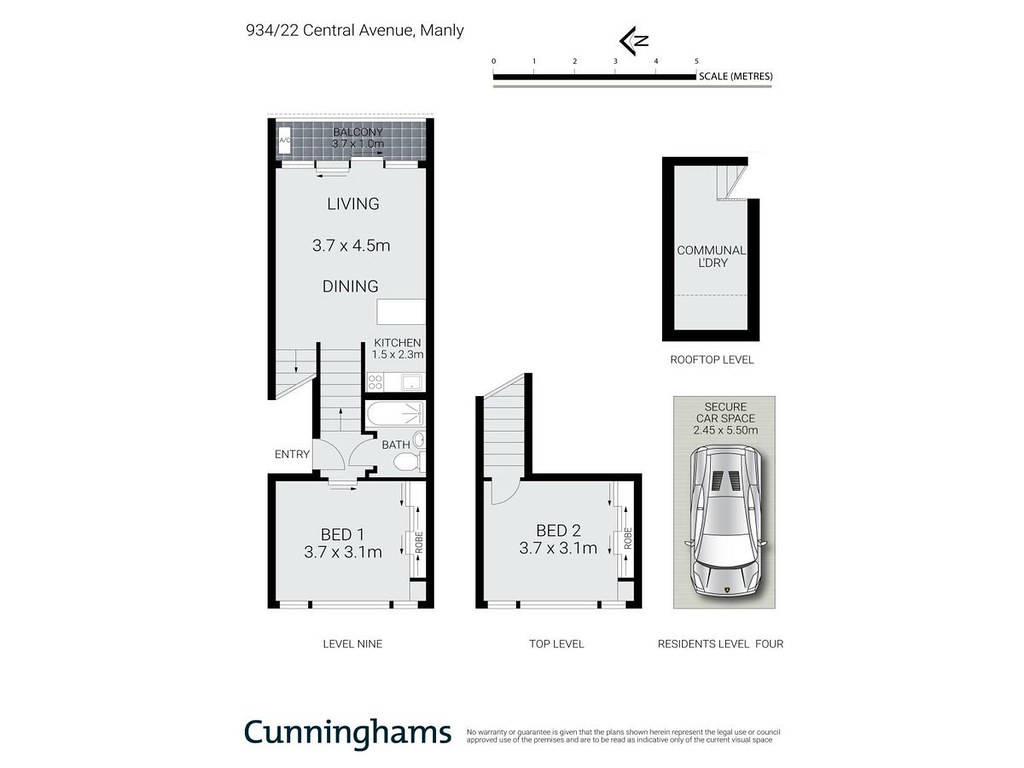 934/22 Central Avenue, Manly NSW 2095 floorplan