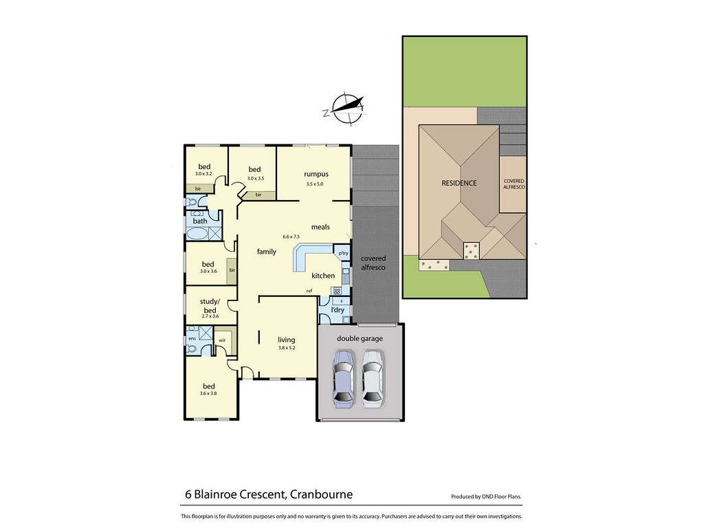 6 Blainroe Crescent, Cranbourne VIC 3977 floorplan