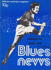 Birmingham City vs Carlisle United - 1975 - Cover Page