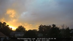 October 9, 2019 - Cool skies as the storm rolls in. (ThorntonWeather.com)
