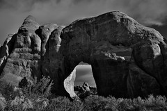 A Setting for the Pine Tree Arch (Black & White, Arches National Park)